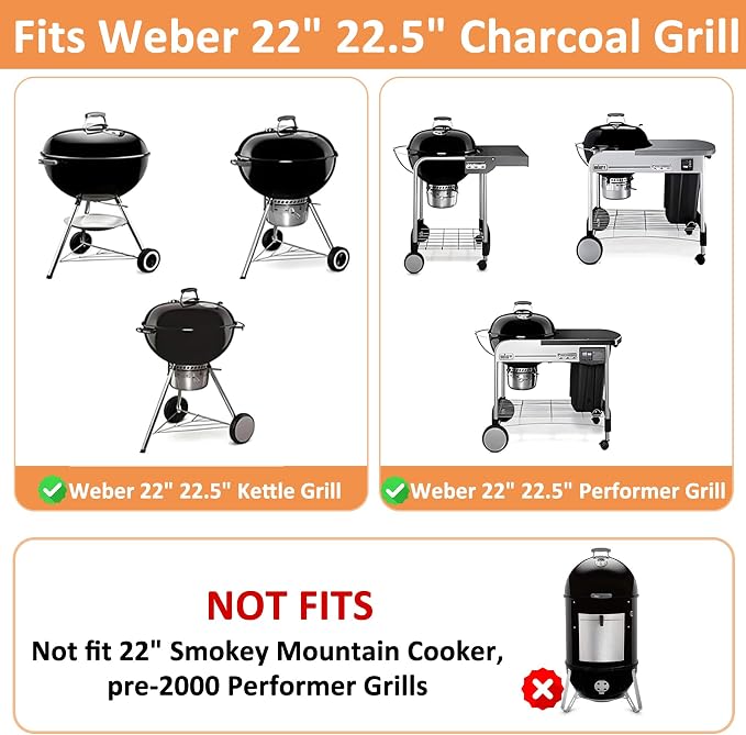 Grill Grates for Weber 22'' 22.5" Charcoal Grill, Cooking Grate Charcoal Grate - Image 3