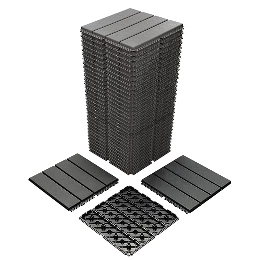 36 sq. ft Plastic Interlocking Deck Tiles, 36 Pack, Patio Floor Decking Tiles by MinCHI257