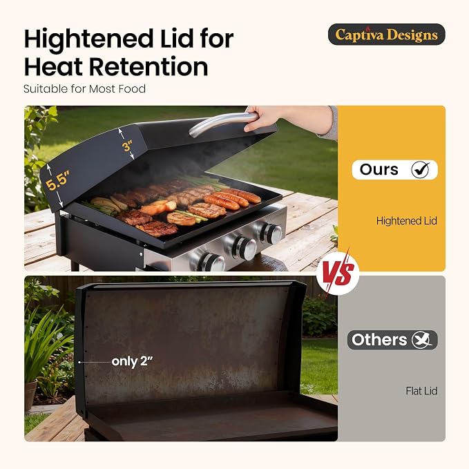 Sophia & William 22" Flat Top Grill - Image 5