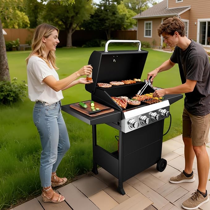 ROVSUN 4-Burner Propane Gas BBQ Grill - Image 7
