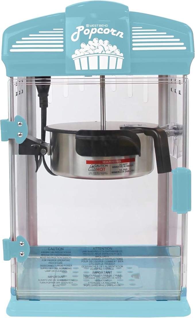 West Bend Stir Crazy Movie Theater Popcorn Popper, Gourmet Popcorn Maker Machine - Image 9