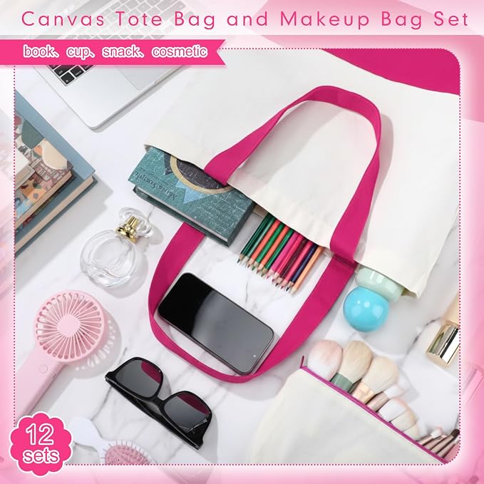 Sanwuta 24 Pcs Canvas Tote Bags Bulk - Image 5