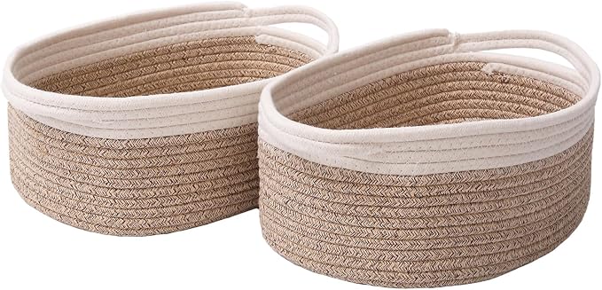 Woven Basket, Small Rope Storage Bin by JMvicyroam