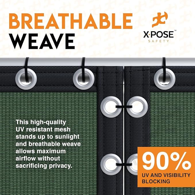 Xpose Safety Privacy Fence Screen 6’ x 50’ – Heavy Duty Green Mesh - Image 5