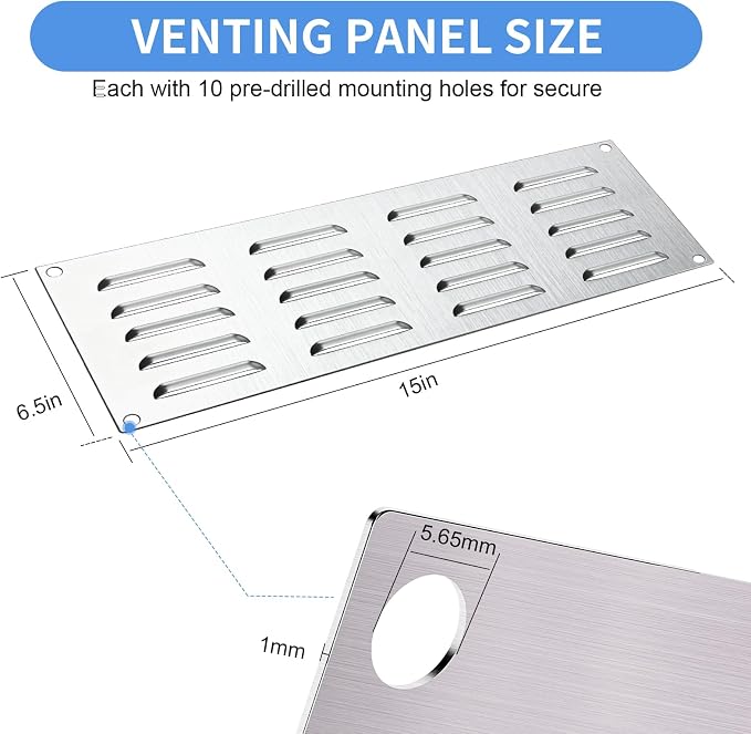 4 Pack Stainless Steel Venting Panel - Image 2