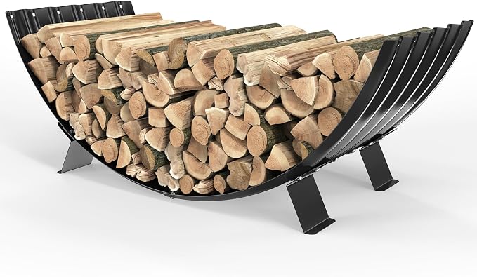 40 inch Diameter Sector Firewood Rack Storage -0.8MM Thick Galvanized Steel by TBMLC