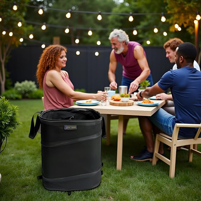 YUDI & GARDEN 19 Gallon Square Collapsible Yard Waste Bin, Collapsible Trash Can - Image 8