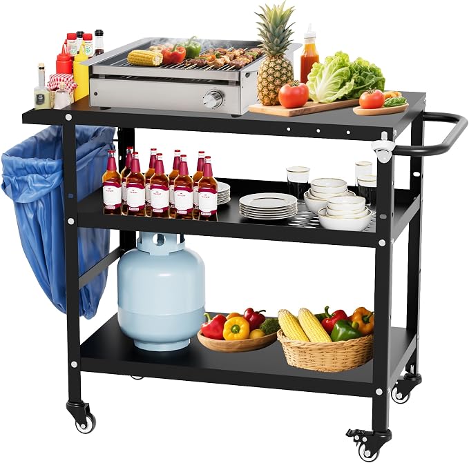 TOLEAD Outdoor Grill Cart, Grill Tables by TOLEAD