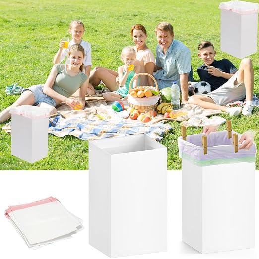 5 Pack Disposable Trash Cans 13 Gallon Reusable Garbage Cans Large Portable - Image 5
