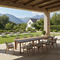 PURPLE LEAF 11 Pieces Patio Dining Set Aluminum Modern Oversize Rectangular by PURPLELEAF
