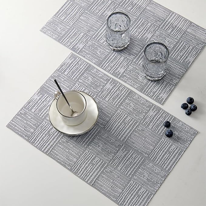 Placemats Set of 4, Plastic Vinyl 18" x 12" Place Mats - Image 6