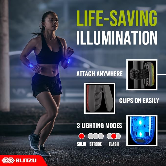 4 Pack LED Safety Light, Clip on Reflective Gear Lights - Image 2