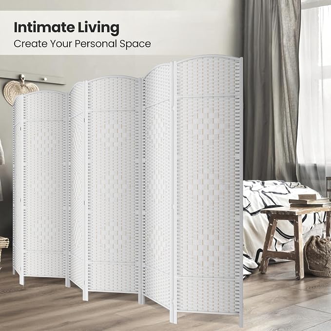 6 Panel Room Divider, 6Ft Folding Privacy Screen, Tall - Image 4