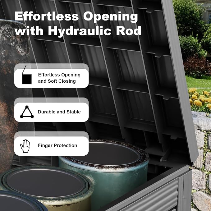 45 Gallon Outdoor Storage Box – Resin Deck Box - Image 3