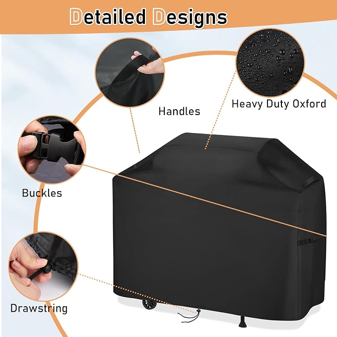 Flat Top Grill Cover for Royal Gourmet PD4001 4 Burner Propane Gas Griddle - Image 3