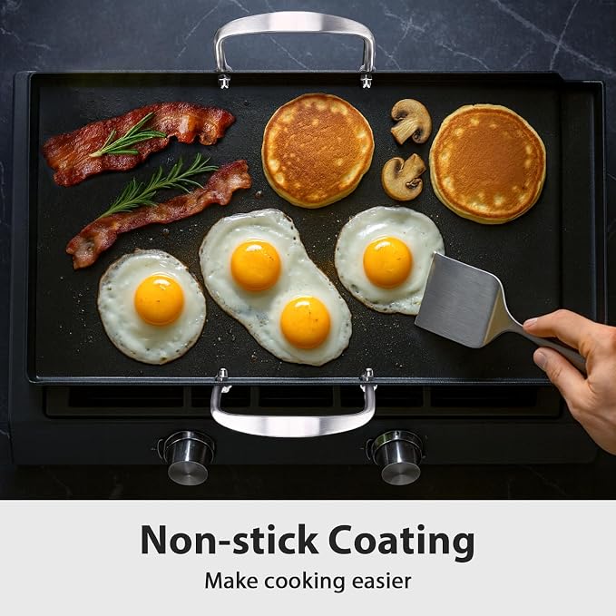 Utheer 19.5" x 10" Ceramic Nonstick Stainless Steel Griddle - Image 7