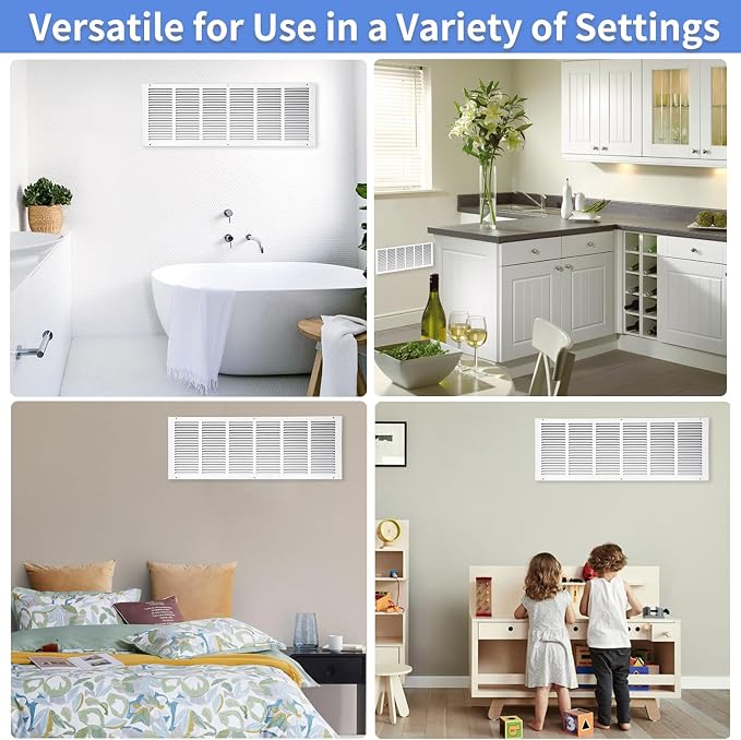 30"W x 10"H Steel Return Air Grille, Air Return Vent Cover - Image 6