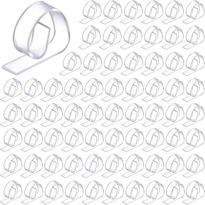 Eccliy 300pcs Transparent Clear Tablecloth Clips Plastic Table Cloth Clips by Eccliy