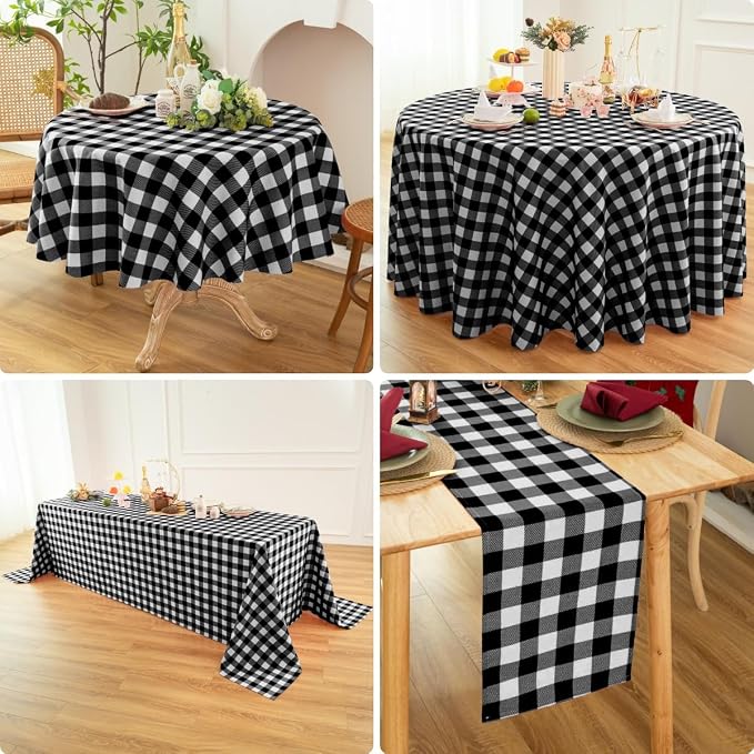 Classic Gingham Plaid Tablecloth Fabric - Image 4