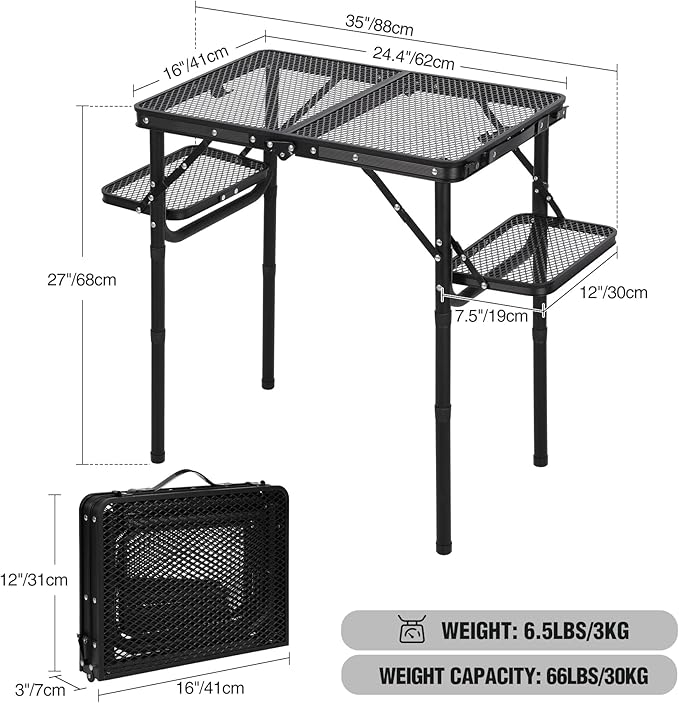 REDCAMP 35x16 Folding Grill Table - Image 3