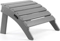 FUNBERRY Folding Adirondack Ottoman, HDPE All Weather Outdoor Foot Rest by FUNBERRY