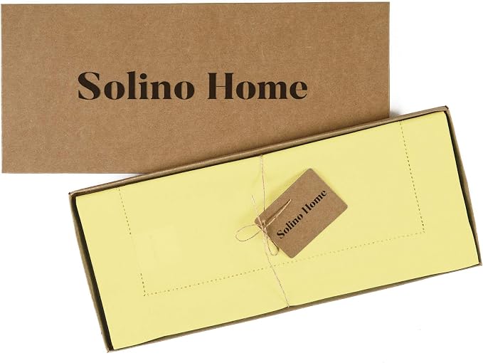 Solino Home Cotton Linen Yellow Table Runner 120 Inches Long - Image 5