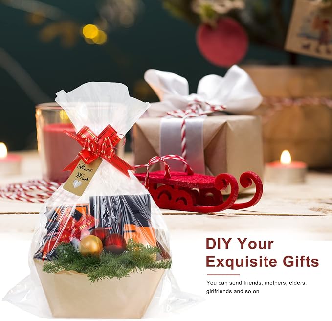 Bigger Baskets for Gifts Empty, 6 Pack Sturdy Kraft Basket - Image 8