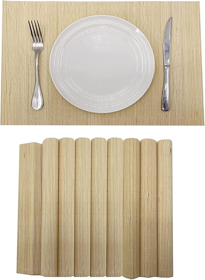 ANDSTAR Bamboo Placemats Set of 8 Waterproof by Andstar