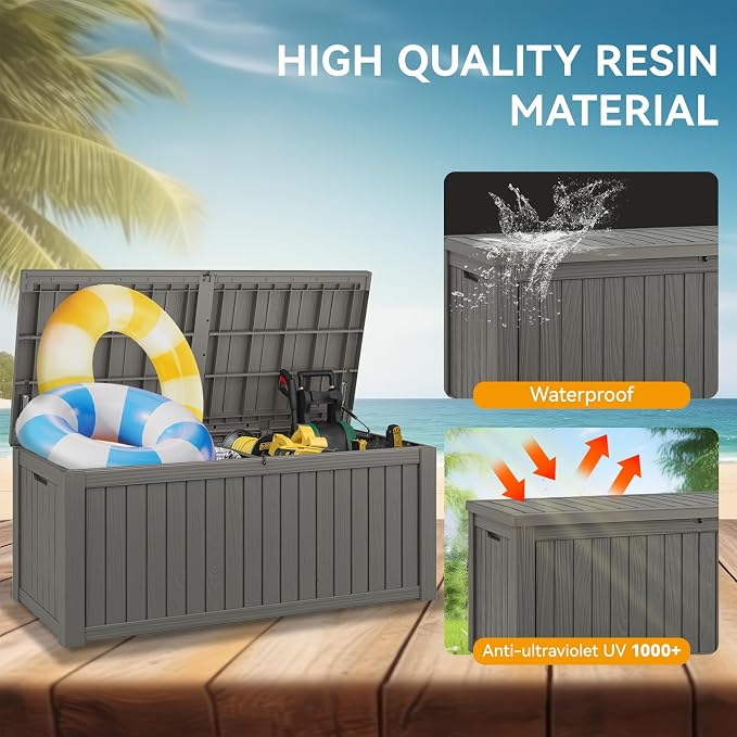 NUNU LAB 220 Gallon Outdoor Storage Box Waterproof, Outside Package Delivery - Image 7