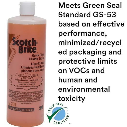 3M H-701-32OZ Scotch-Brite Griddle Cleaning, Quick Clean Liquid 701, 4 Quarts - Image 5
