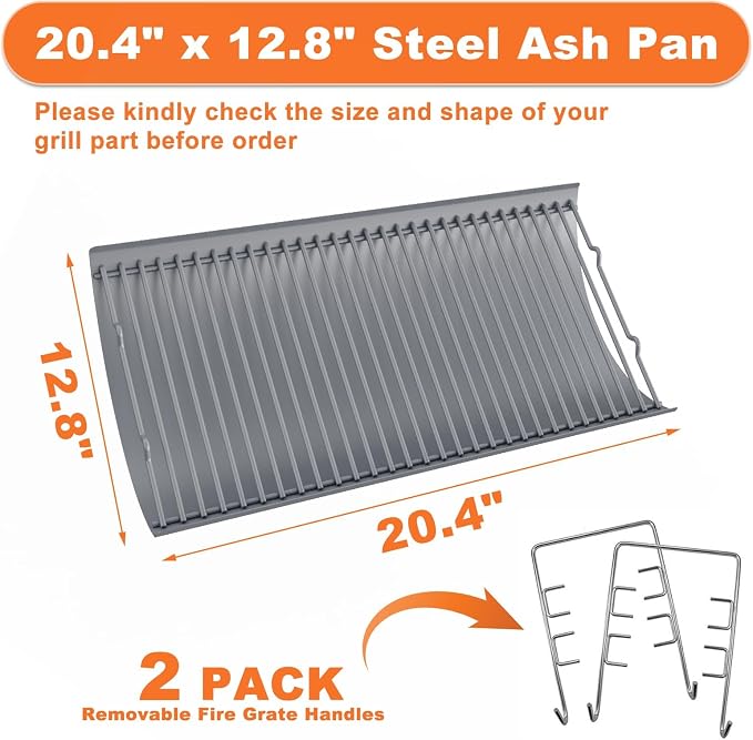 LS'BABQ 20" Ash Pan Charcoal Grill Replacement Parts - Image 2
