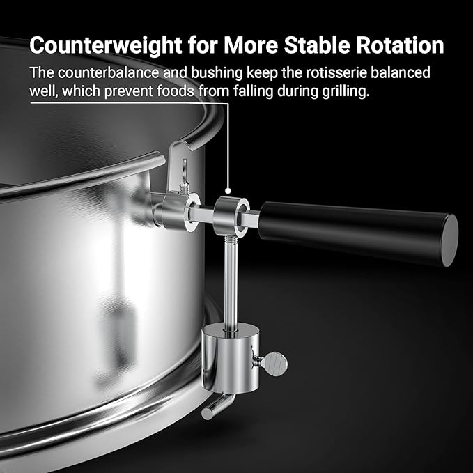 Onlyfire Stainless Steel Rotisserie Ring Kit Barbecue Accessories - Image 2