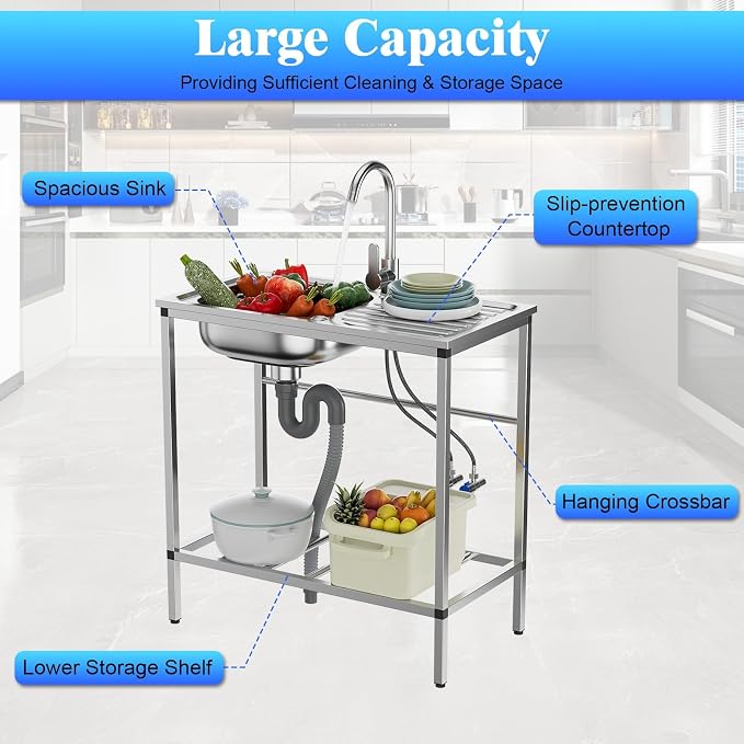 Stainless Steel Utility Sink - Image 8