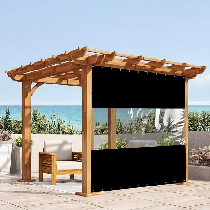 Covers & All Outdoor Clear Panel Curtain, 12 oz Vinyl Outdoor Curtains by CoversAll