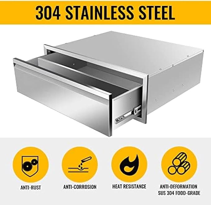 Pull Out Trash Drawer, Lower Sliding Rails Stainless Steel Roll Out Trash Bin - Image 3