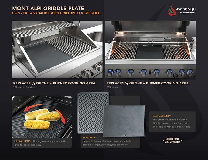 Mont Alpi MAi400-D45 32-Inch Deluxe 45-Degree 4-Burner 78000 BTU Deluxe - Image 11