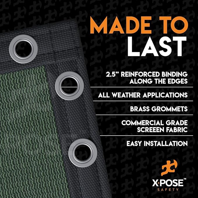Xpose Safety Privacy Fence Screen 4’ x 50’ – Heavy Duty Green Mesh - Image 4