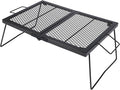 Large Folding Campfire Grill Grate, Portable Heavy Duty Steel Over Fire Camp by Lineslife