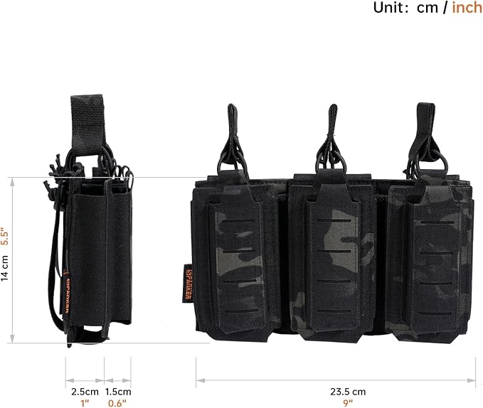 EXCELLENT ELITE SPANKER Tactical Open-Top Single/Double/Triple Molle Mag Pouch - Image 2