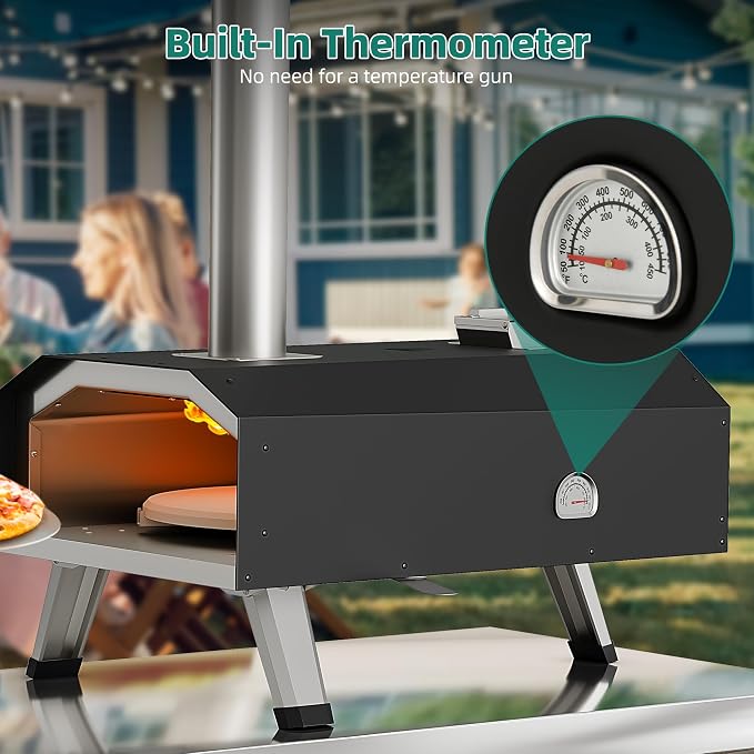 YITAHOME 12" Pizza Oven Outdoor, Wood Pellet Pizza Ovens - Image 6