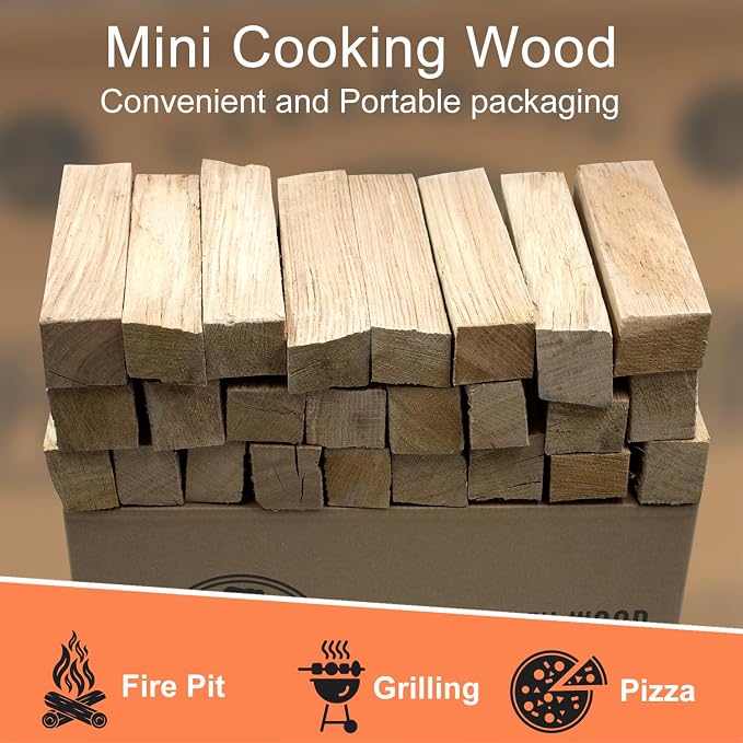 Kiln-Dried Oak Wood for Pizza Ovens, 8-Inch Barkless Logs, Solo Stove, and - Image 5