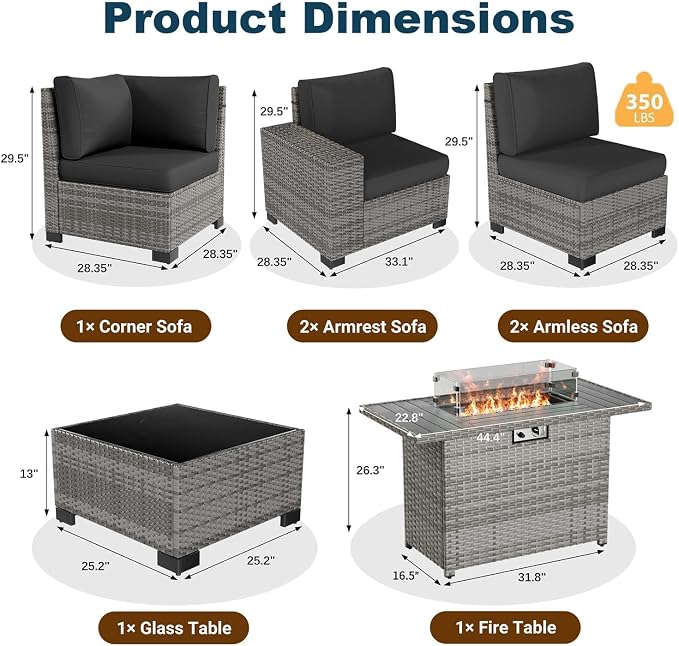 7 Piece Patio Furniture Set - Image 7