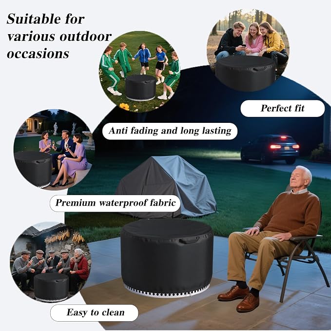 Chinchilla Round Fire Pit Cover - Image 7