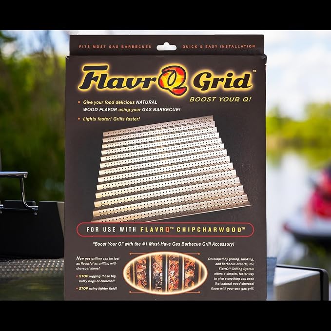 FlavrQ® Grid - Convert Gas Grill to Charcoal in Minutes - 2-Ply Stainless Steel - Image 8