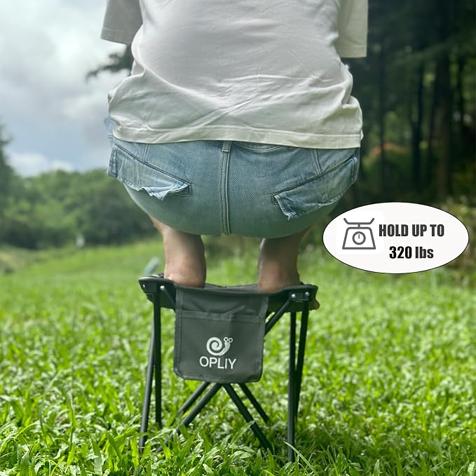 Opliy Camping Stool 2 Pack, 13.5 Inch Portable Folding Stool - Image 6