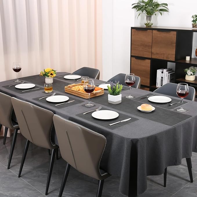 Table Runners 55 Inches Long, Dual-Sided Faux Leather Farmhouse Table Runner - Image 6