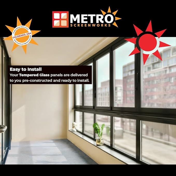 Metro Screenworks Framed Tempered Glass Panel - Image 3