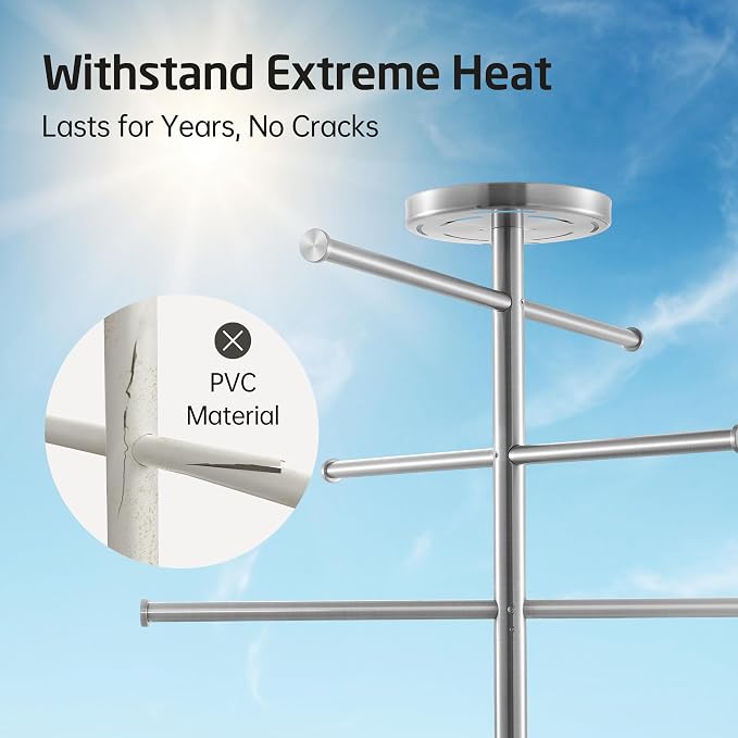 Natural Marble Outdoor Towel Rack - Image 4