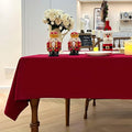 Rectangle Christmas Tablecloth, Waterproof Washable Luxurious Wool Velvet Table by ZIWUROAD