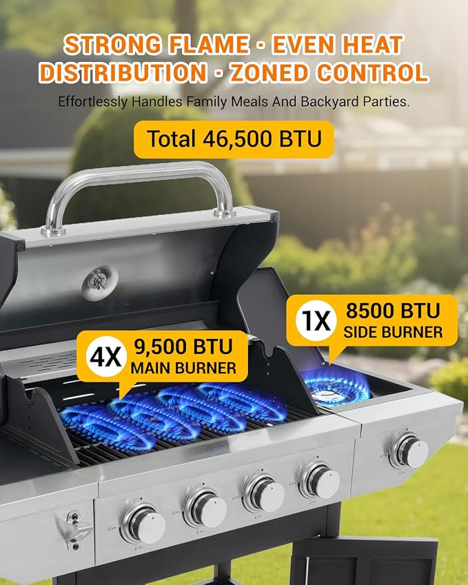4-Burner Propane Gas BBQ Grill - Image 5